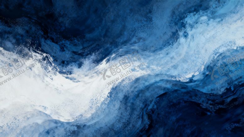 编号：47456404020142357073【酷图网】源文件下载-蓝色梦幻流动抽象艺术画面