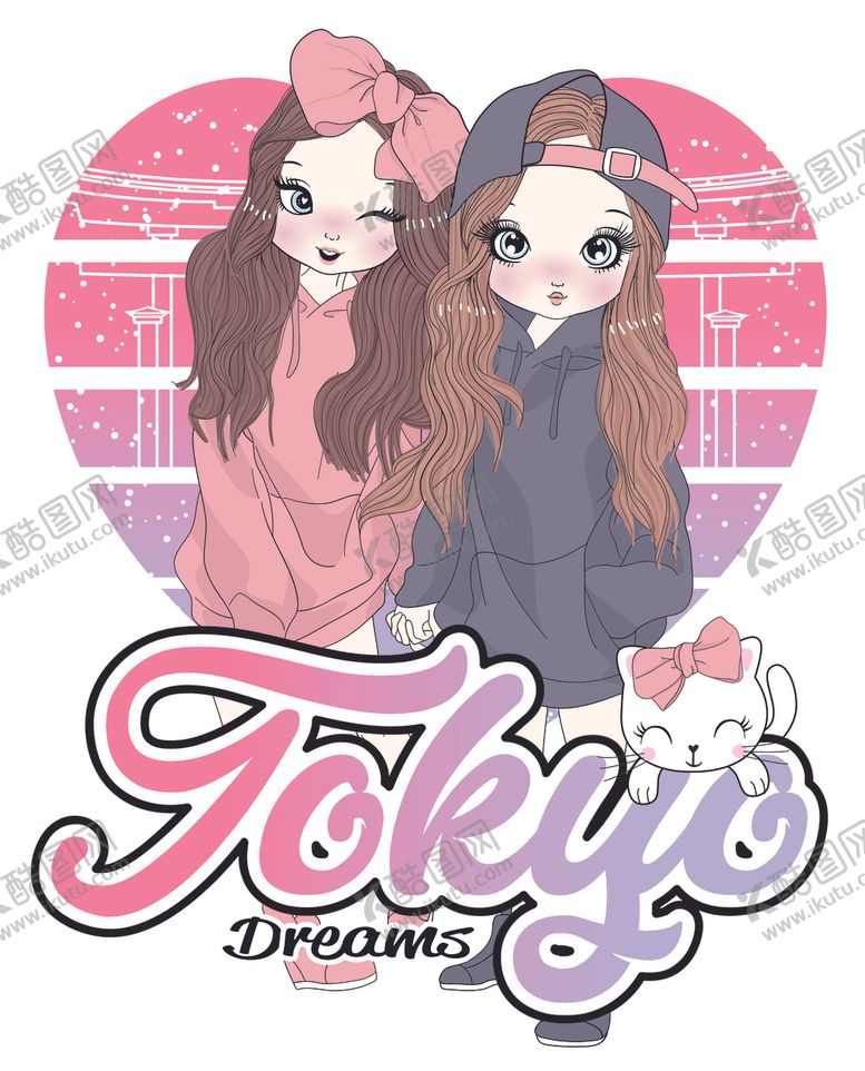 编号：56450710061917198615【酷图网】源文件下载-时尚手绘女孩