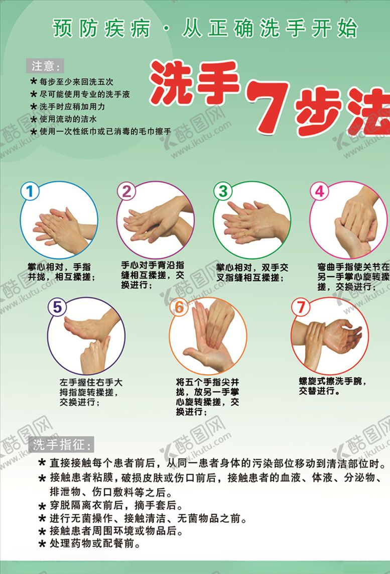 编号：47928406302132103346【酷图网】源文件下载-正确洗手七步法