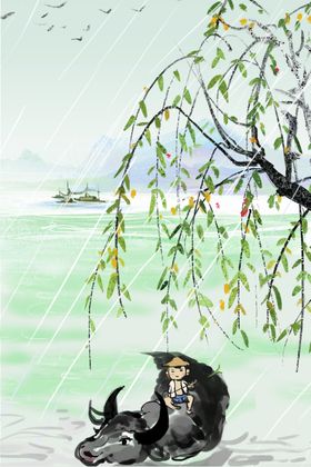 中国风背景新式大气挂画