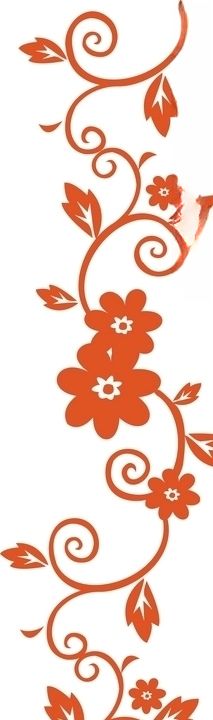 花朵图案雕刻素材液体壁纸硅藻泥用