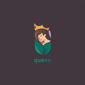 女性logo医疗图标素材绿色名片