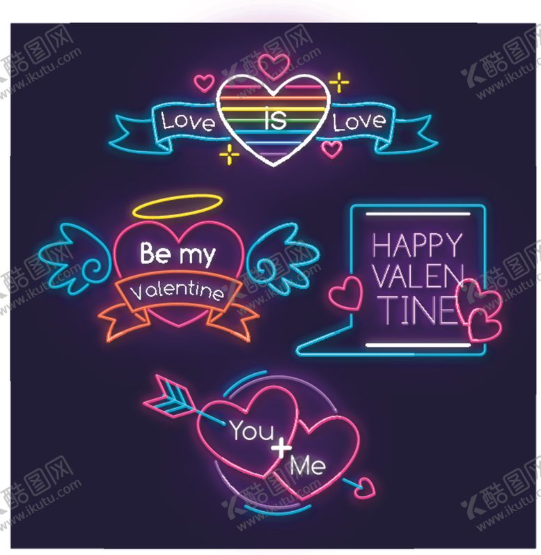 编号：68575109082209281098【酷图网】源文件下载-爱情霓虹灯