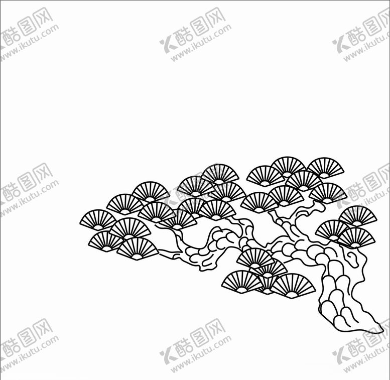 编号：55207309211924139833【酷图网】源文件下载-白描松树