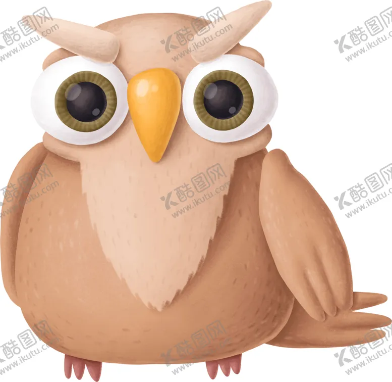 编号：29946402082323021497【酷图网】源文件下载-手绘猫头鹰