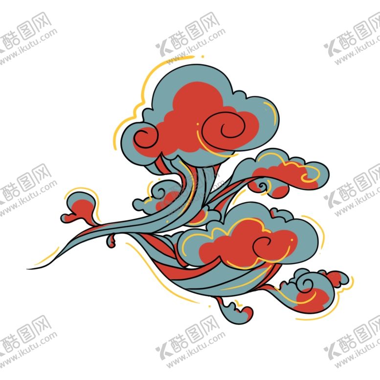 编号：77909502190155441021【酷图网】源文件下载-中国风祥云纹理节日元素