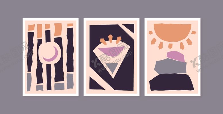 编号：69476709271756545502【酷图网】源文件下载-简约几何装饰画组合