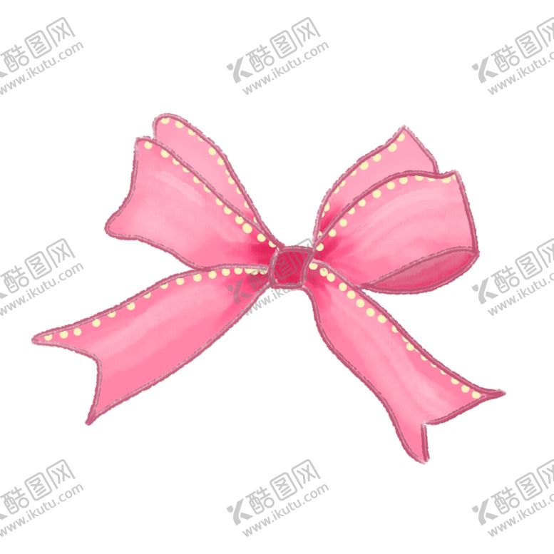 编号：34098004171918408383【酷图网】源文件下载-粉色蝴蝶结插画