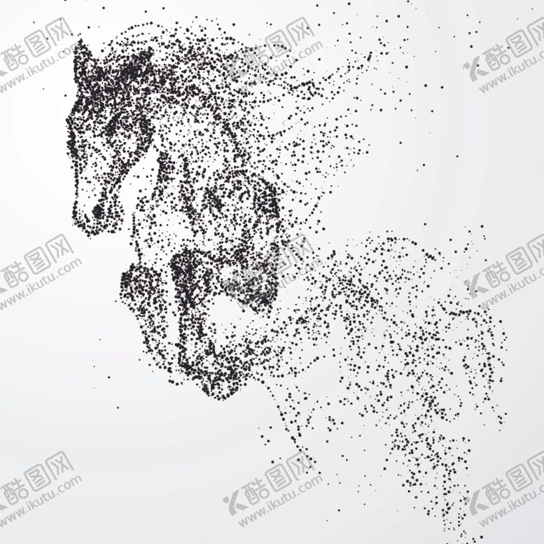 编号：29470610300433448629【酷图网】源文件下载-粒子笔刷骏马
