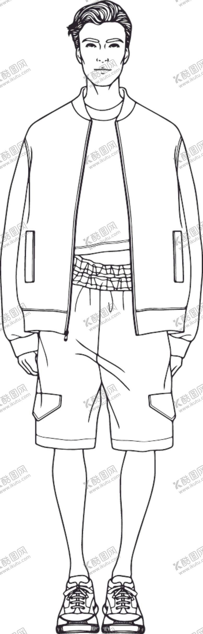 编号：70733210071012098449【酷图网】源文件下载-男装款式图