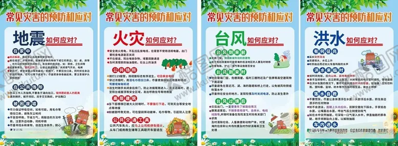 编号：86653906291621144981【酷图网】源文件下载-防灾减灾预防自然灾害系列海报