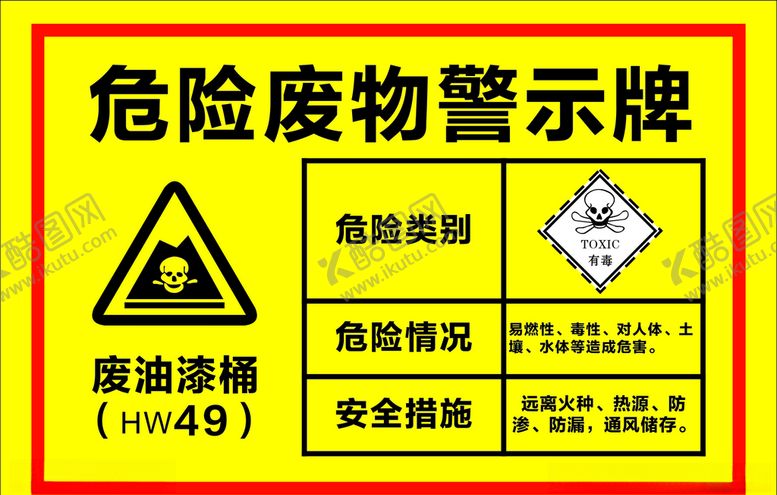 编号：18809707041751554450【酷图网】源文件下载-危险废物警示牌