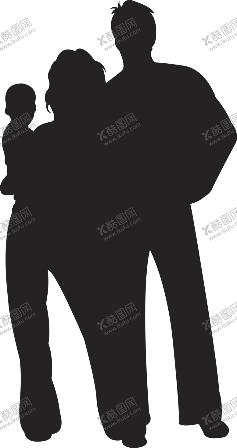 编号：62129609241954314699【酷图网】源文件下载-一家人剪影