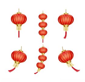 精致矢量灯笼素材