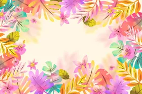 水彩花卉背景