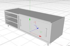 C4D模型厨房柜子