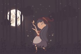 卡通可爱小女孩小公主插画