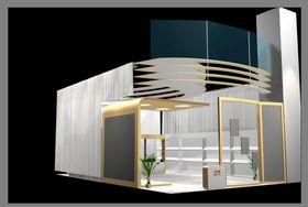 3D模型效果展厅设计展位设计图