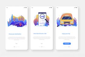 打车应用界面展示
