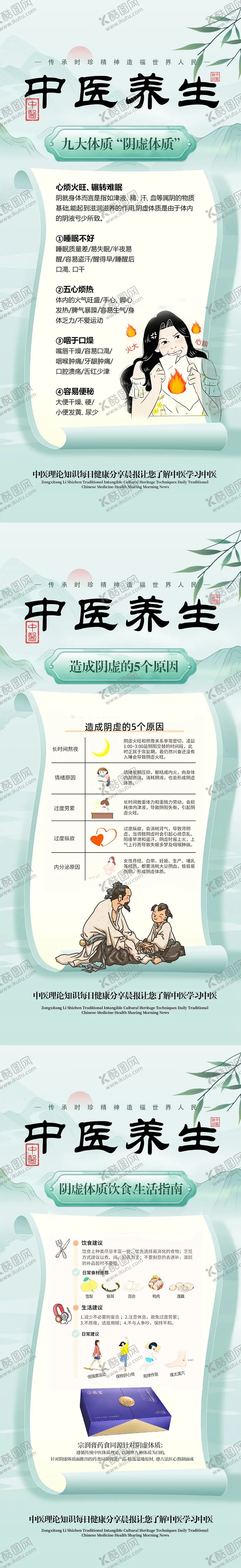 编号：34170104270129005012【酷图网】源文件下载-中医阴虚体质养生海报