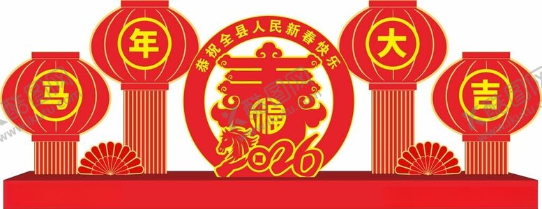 编号：99361304171745564138【酷图网】源文件下载-喜庆春节装饰摆件