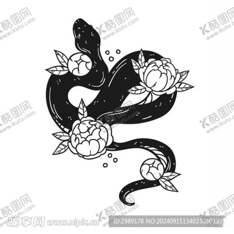 编号：70851502221352294118【酷图网】源文件下载-蛇年抽象插画设计