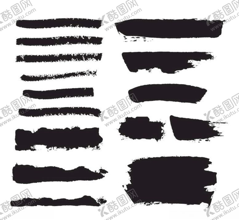 编号：51551309240640375483【酷图网】源文件下载-矢量水墨笔触