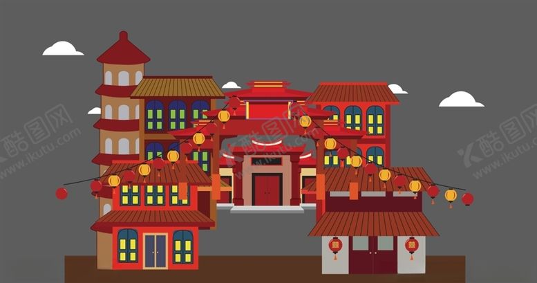 编号：62667206142238206075【酷图网】源文件下载-新年建筑
