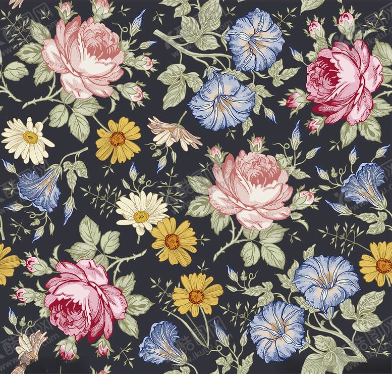 编号：38886109260148105379【酷图网】源文件下载-复古花卉