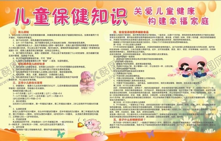 编号：50380705041827055327【酷图网】源文件下载-儿童保健知识