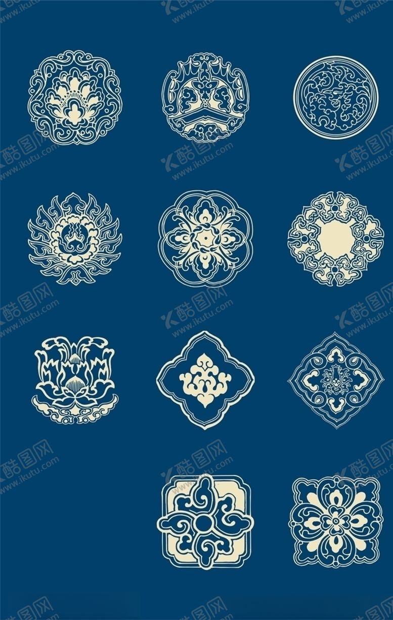 编号：59370105020058432847【酷图网】源文件下载-中国风古典花纹边框素材