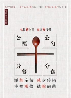 社交文明之分食分餐宣传图