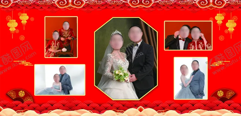 编号：10645710010205537095【酷图网】源文件下载-中式婚礼背景