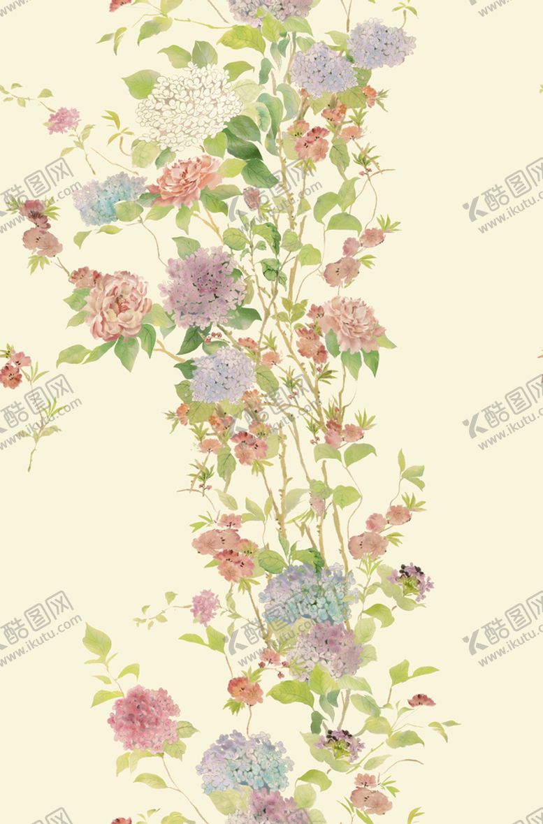 编号：81281410172231539875【酷图网】源文件下载-水彩花大牌花