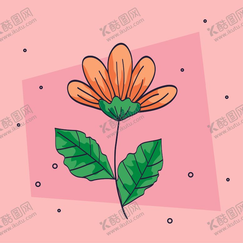 编号：89720504162141428034【酷图网】源文件下载-矢量手绘花朵