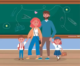 学生日常生活主题插画