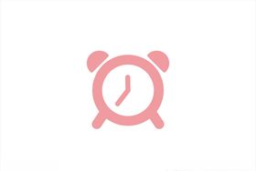 粉色闹钟图标矢量