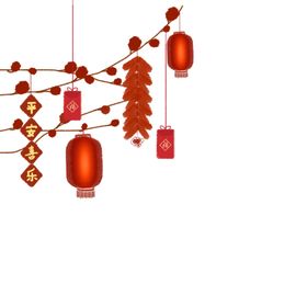 春节海报新年年画大气红色