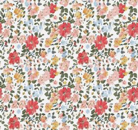 粉色花卉绿叶无缝图案