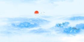 中国风蓝色背景