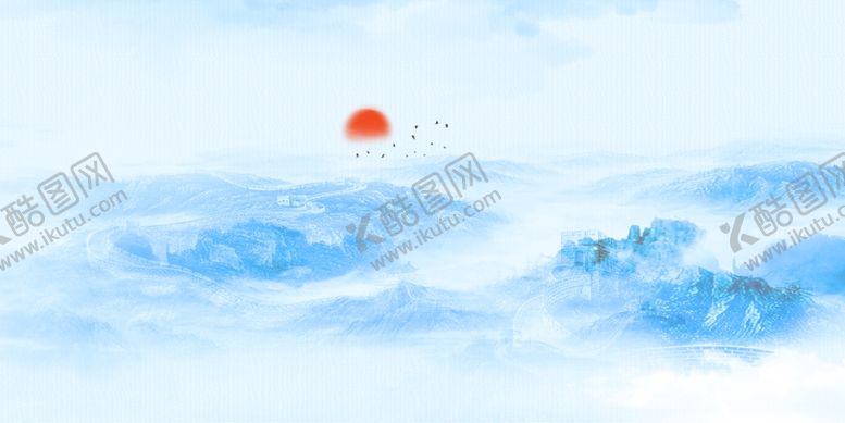 编号：49085410291716233914【酷图网】源文件下载-蓝色中国风背景