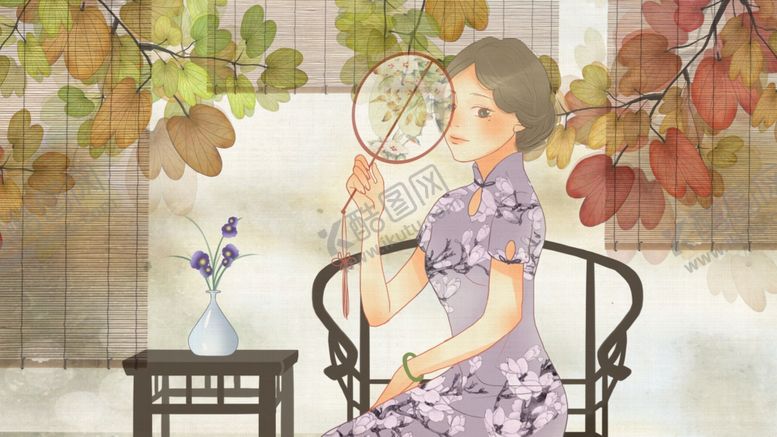 编号：87418210010211147220【酷图网】源文件下载-民国风女子