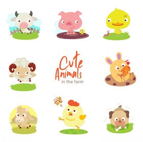 可爱动物图标集合