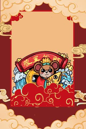 新年创意海报国潮背景