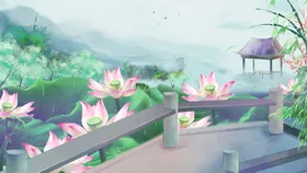 中式背景图水墨山水山水画禅意