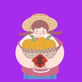 手绘女孩女人