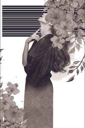 素描风景装饰画
