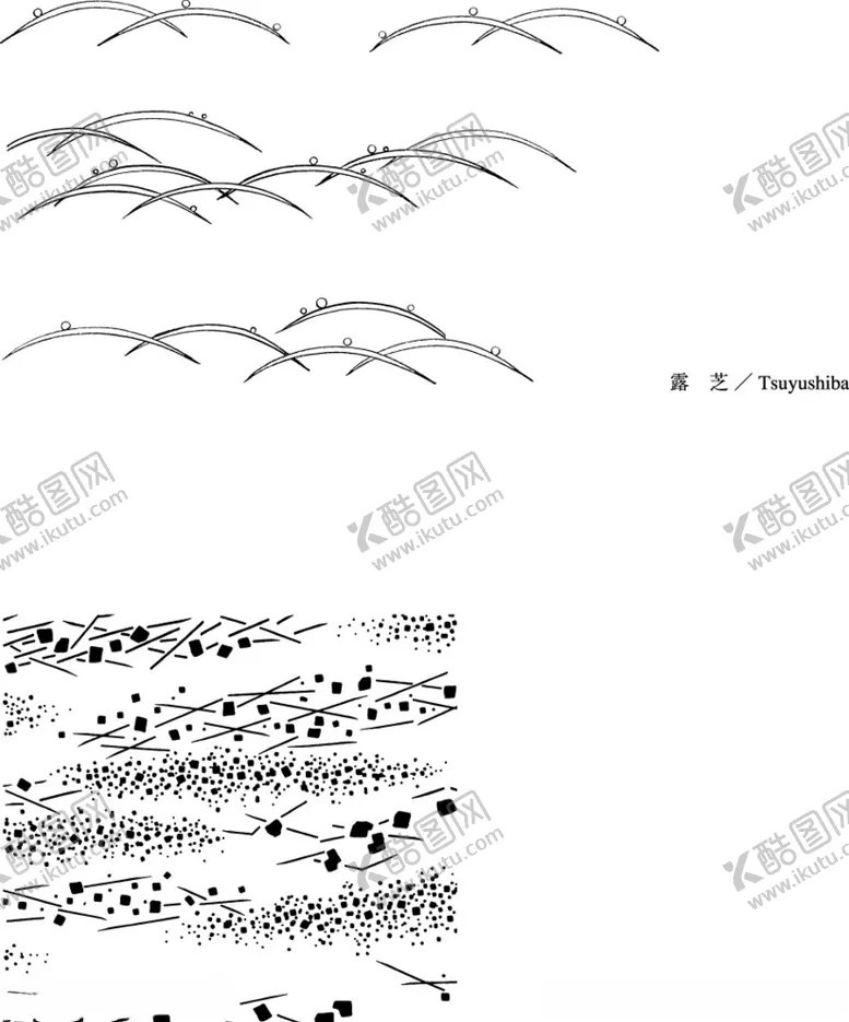 编号：24462607141522095904【酷图网】源文件下载-日本线描植物花卉矢量素材