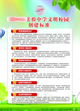 文明校园创建标准备