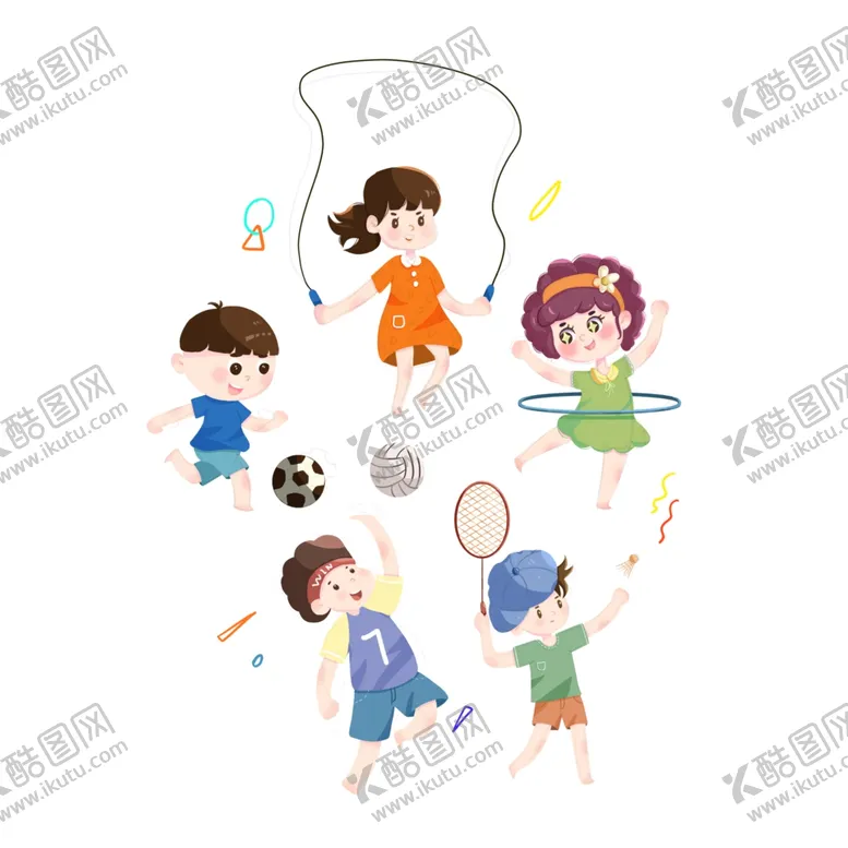 编号：64397702191802006291【酷图网】源文件下载-运动员孩子插画